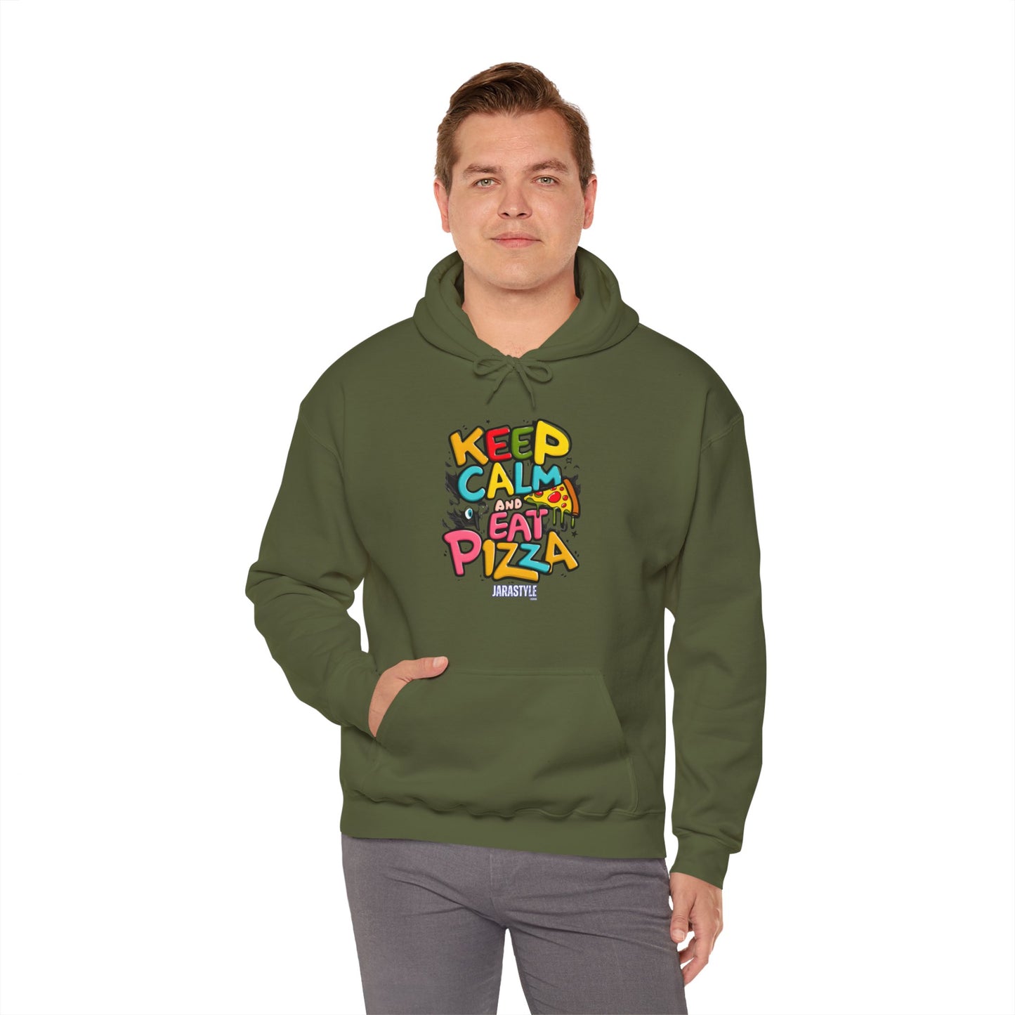 Keep Calm and Eat Pizza Hoodie | Jarastyle Comfort Collection