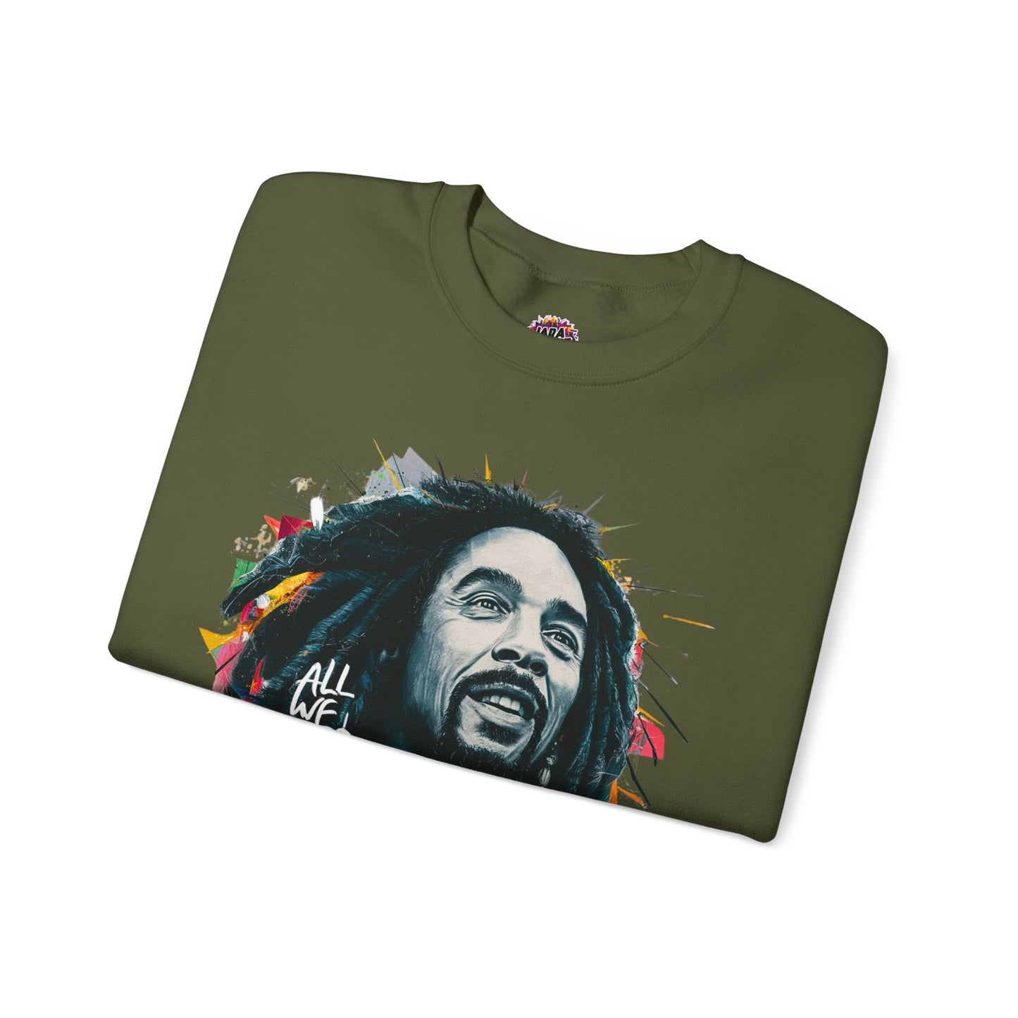 Bob Marley Tribute Sweatshirt: 'All We Need Is Love' | Jarastyle Reggae Collection