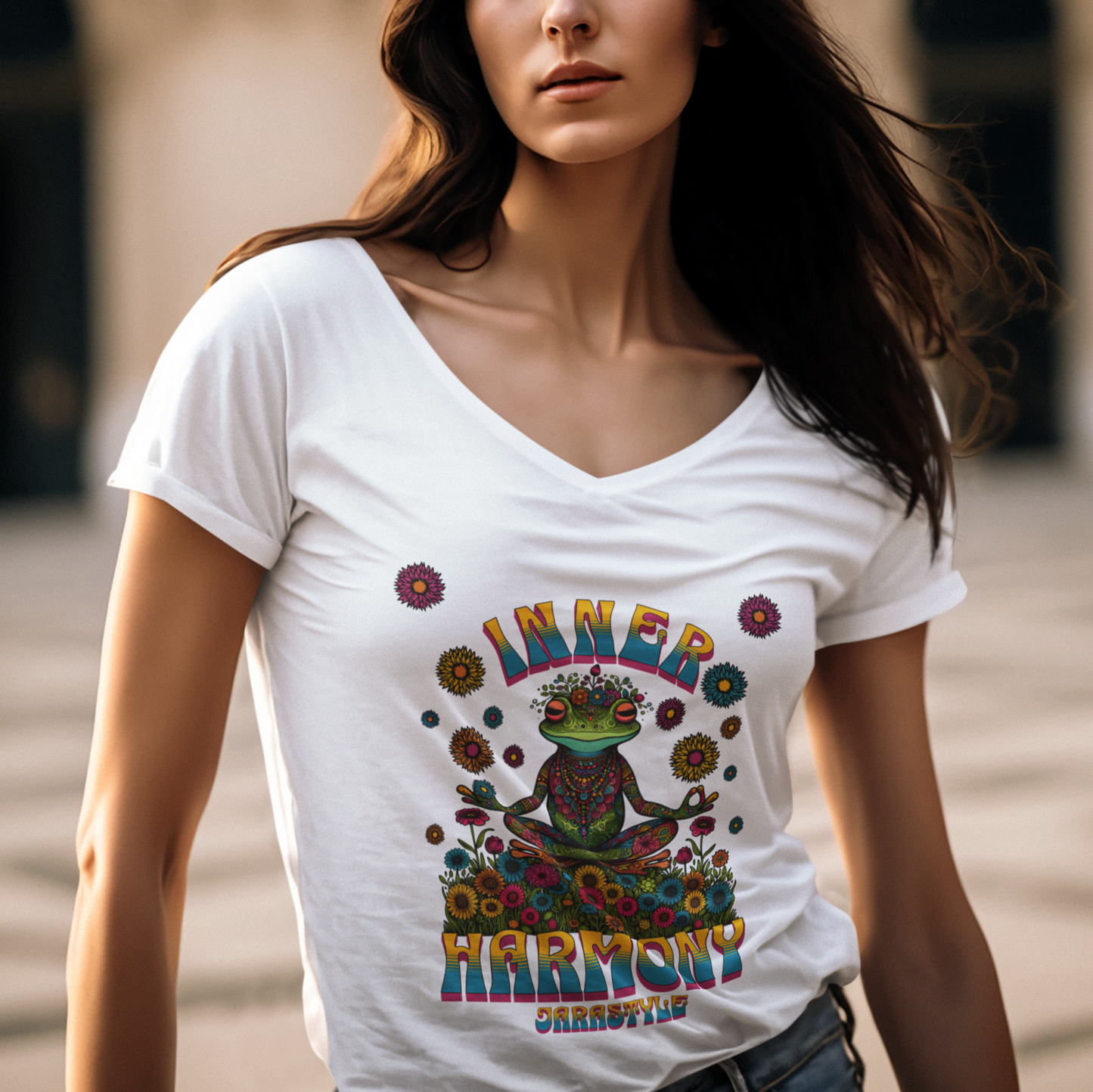 My Inner Harmony T-Shirt: Meditating Frog | Jarastyle Zen Collection