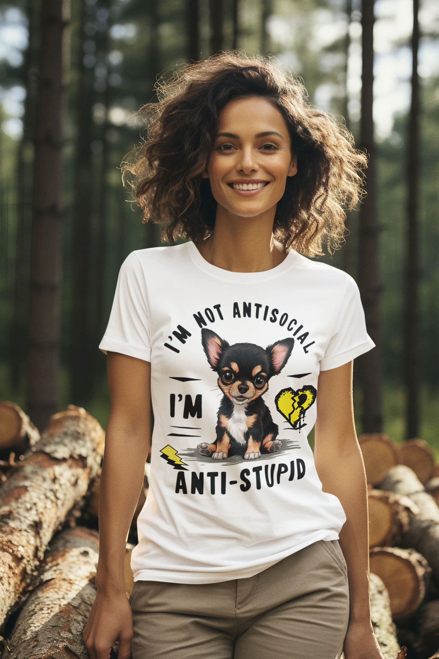 Anti-Stupid Chihuahua Tee: Boldly Speak Your Mind | Jarastyle Humor Collection