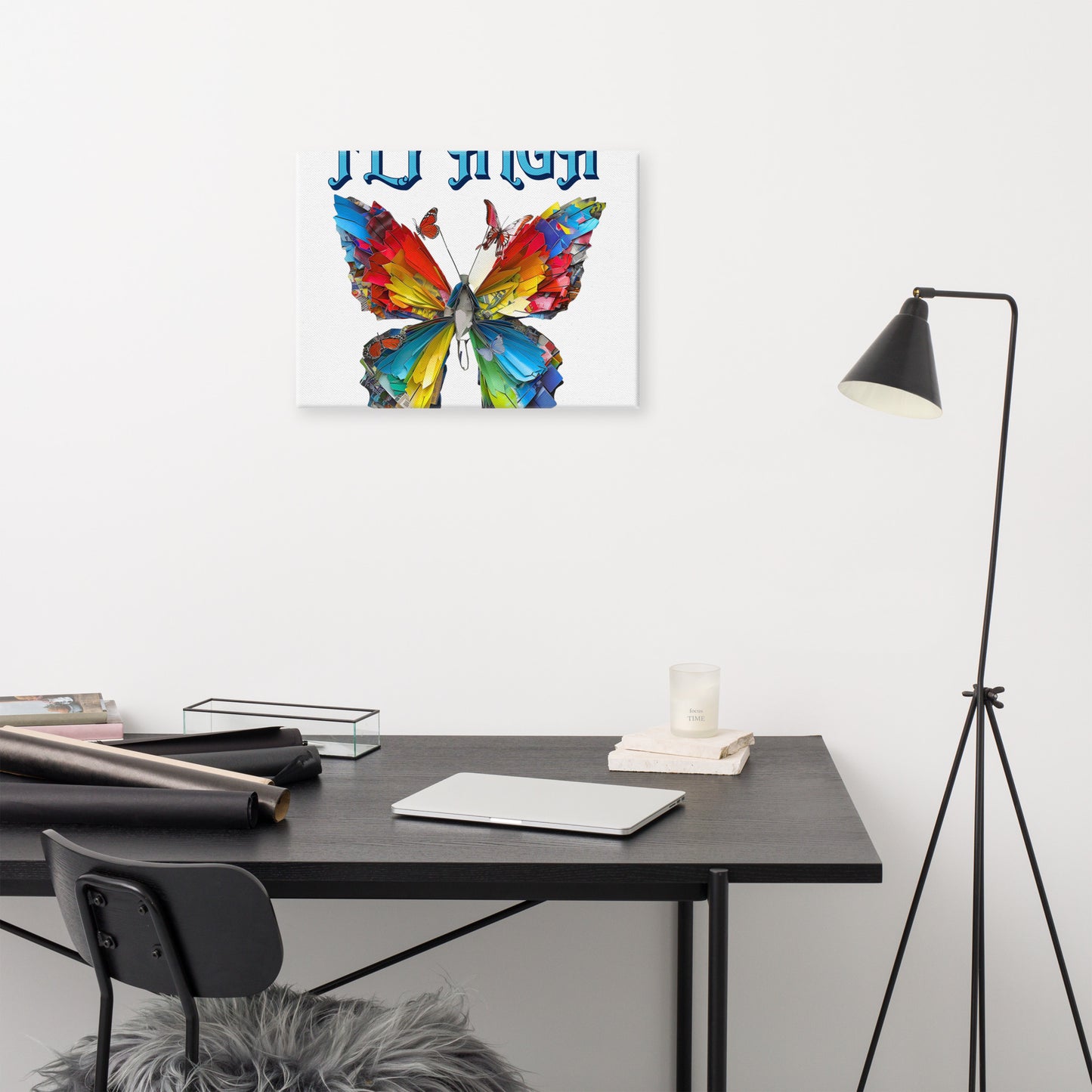 3D Butterfly Canvas: 'FLY HIGH' Inspirational Art | Jarastyle Collection