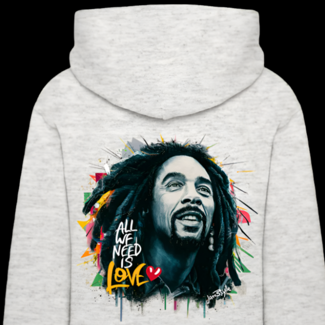 All We Need Is Love Hoodie: Spread Positivity | Jarastyle Love Collection - heather oatmeal