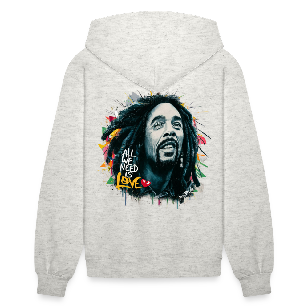 All We Need Is Love Hoodie: Spread Positivity | Jarastyle Love Collection - heather oatmeal