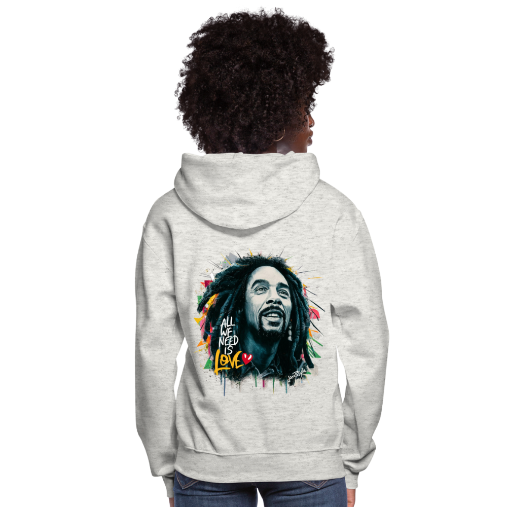 All We Need Is Love Hoodie: Spread Positivity | Jarastyle Love Collection - heather oatmeal