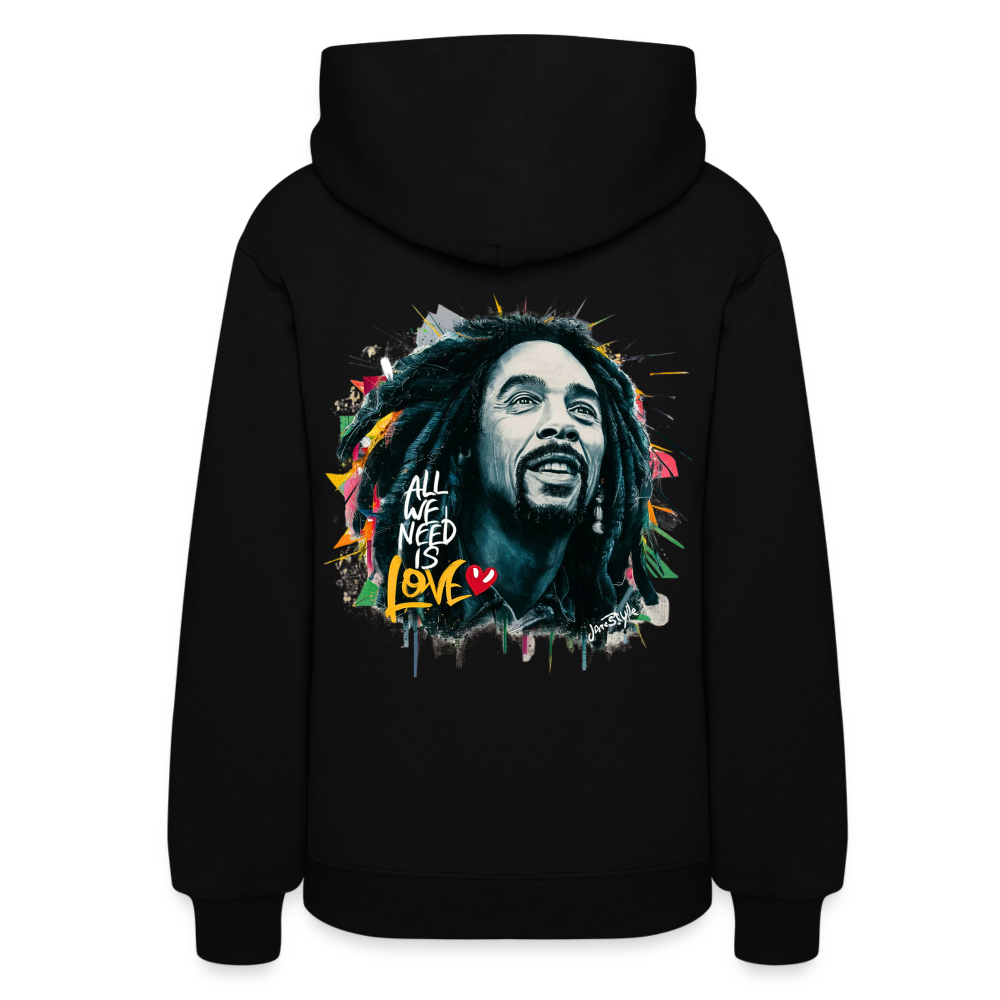 All We Need Is Love Hoodie: Spread Positivity | Jarastyle Love Collection - black