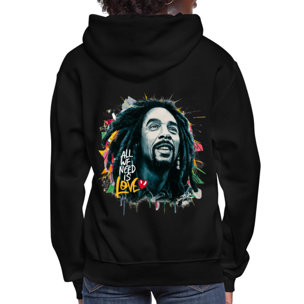 All We Need Is Love Hoodie: Spread Positivity | Jarastyle Love Collection - black
