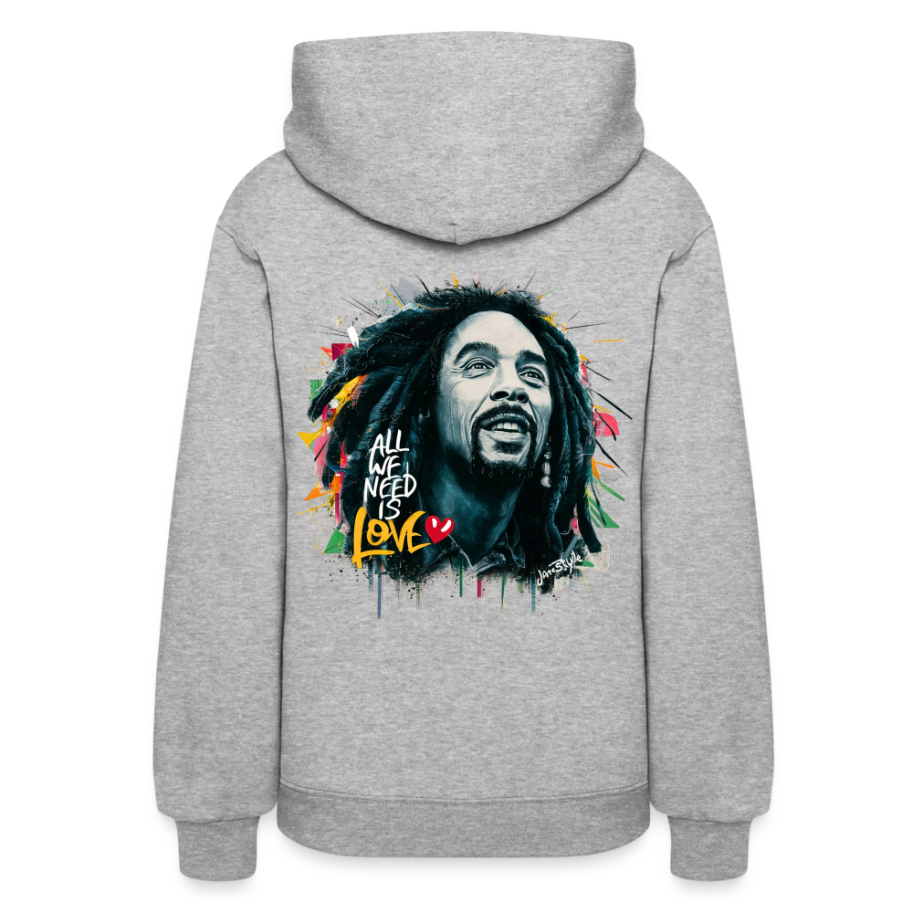 All We Need Is Love Hoodie: Spread Positivity | Jarastyle Love Collection - heather gray