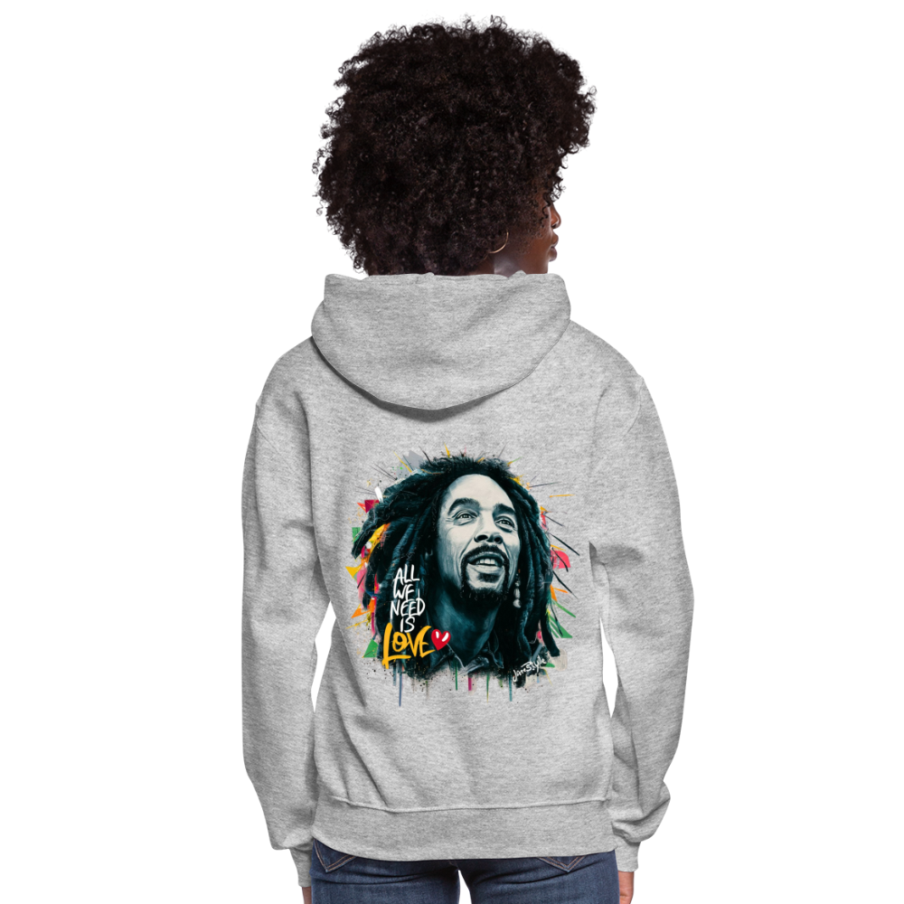 All We Need Is Love Hoodie: Spread Positivity | Jarastyle Love Collection - heather gray