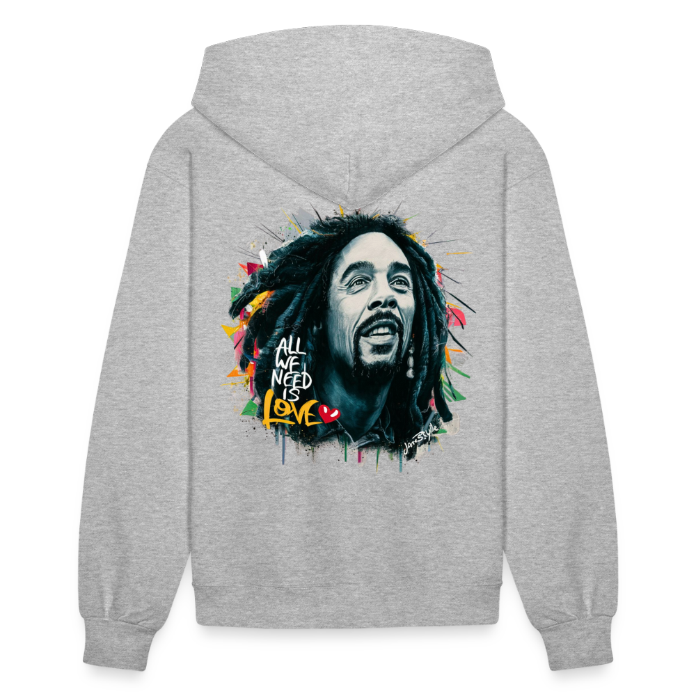 All We Need Is Love Hoodie: Spread Positivity | Jarastyle Love Collection - heather gray