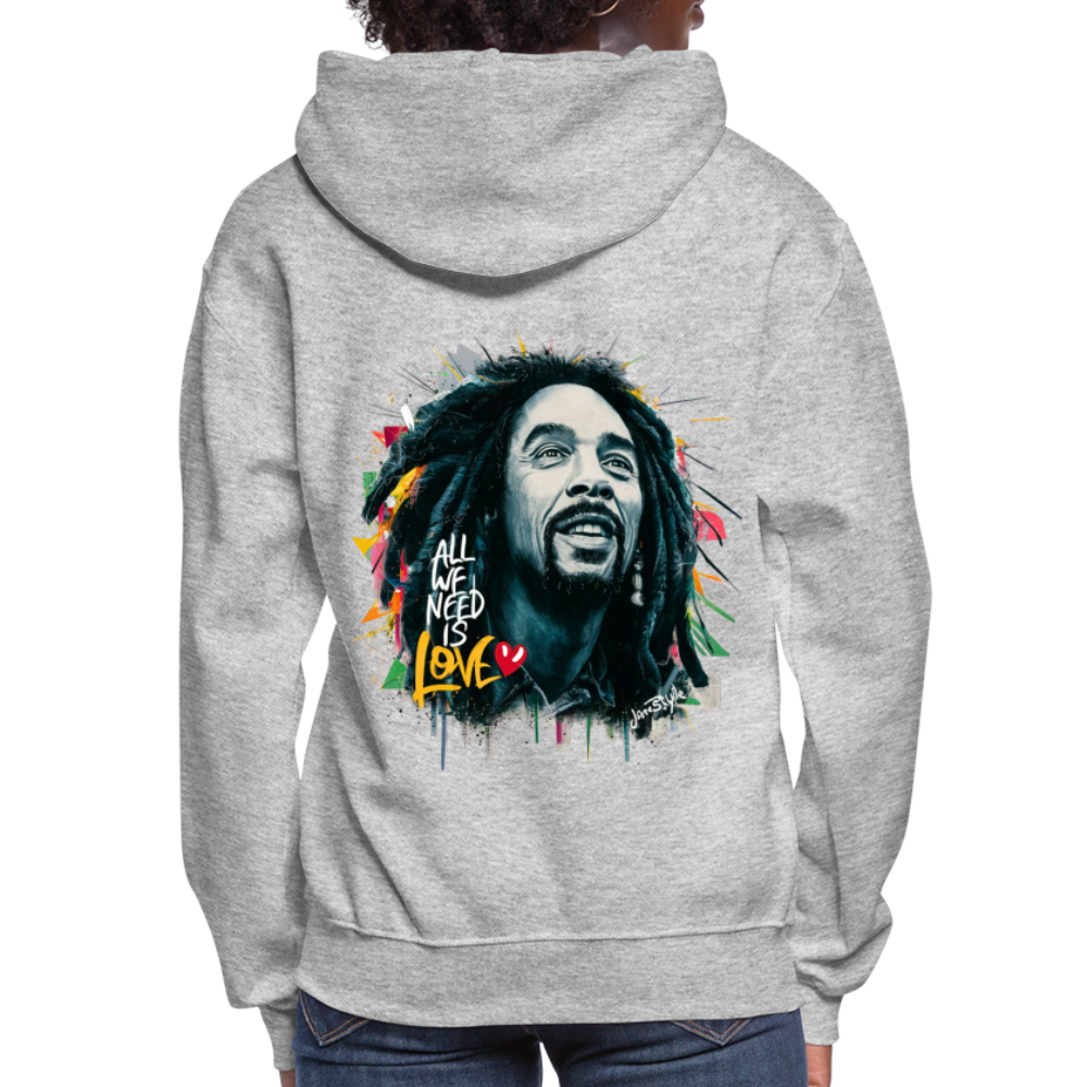 All We Need Is Love Hoodie: Spread Positivity | Jarastyle Love Collection - heather gray