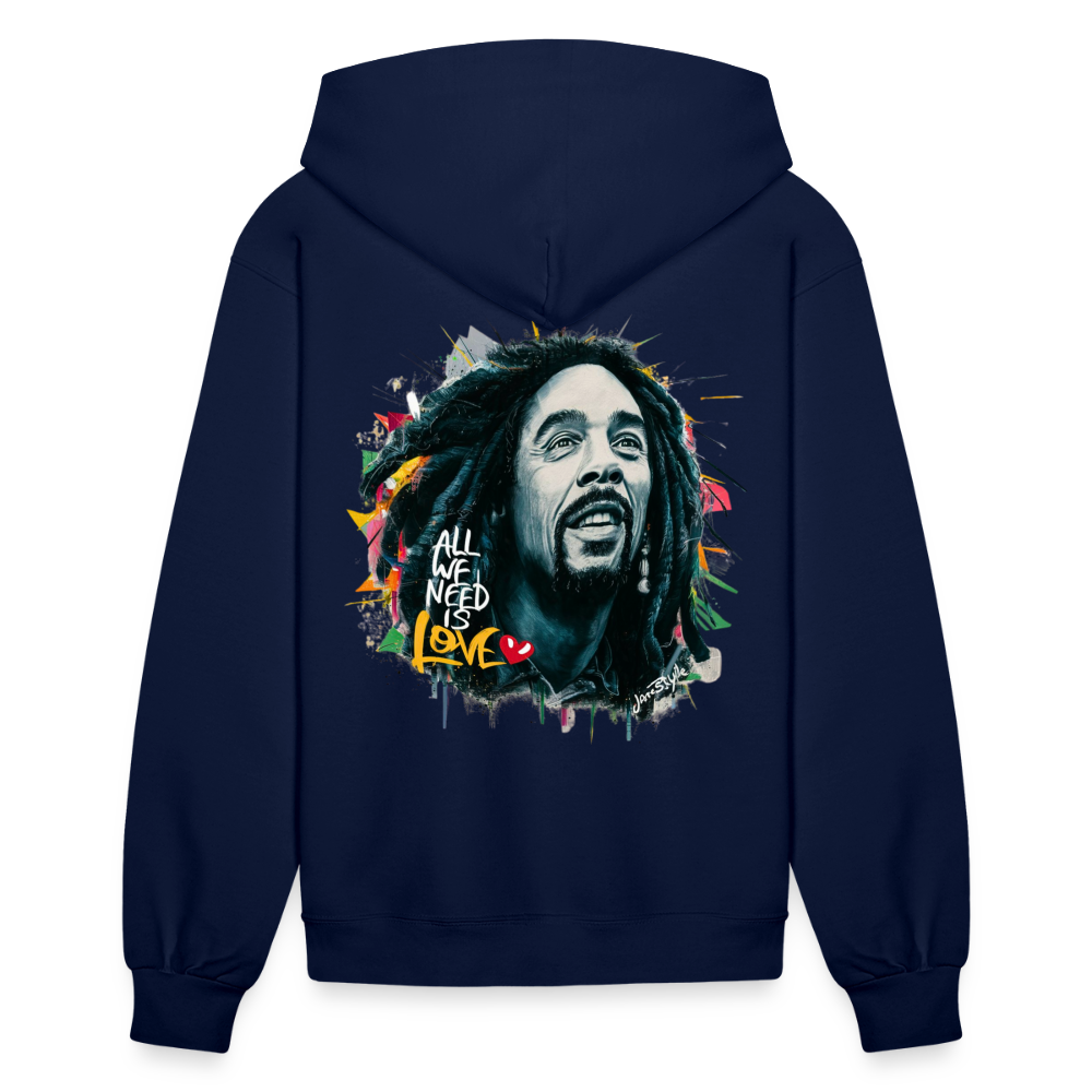 All We Need Is Love Hoodie: Spread Positivity | Jarastyle Love Collection - navy