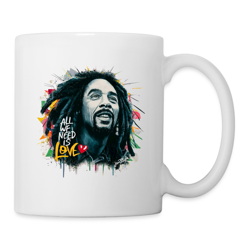 All We Need Is Love Mug: Sip with a Message of Unity | Jarastyle Love Collection - white