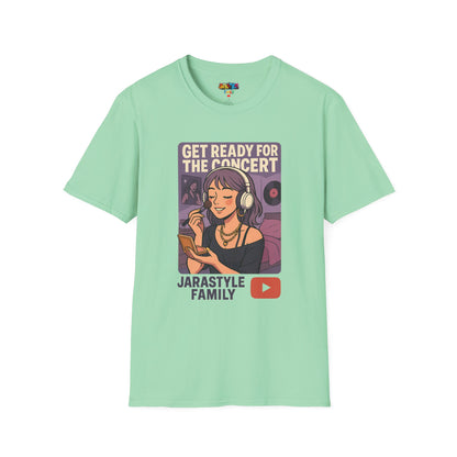 Get Ready for the Concert Unisex Softstyle T-Shirt, Music Lover Tee, Concert Attendee Shirt, Gift for Musicians, Unique Graphic Tee