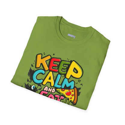 Keep Calm and Eat Pizza Tee: Slice of Happiness | Jarastyle Collection