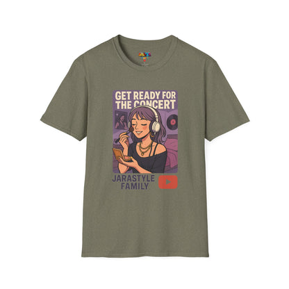 Get Ready for the Concert Unisex Softstyle T-Shirt, Music Lover Tee, Concert Attendee Shirt, Gift for Musicians, Unique Graphic Tee
