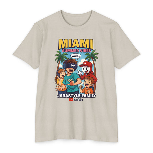 Miami Summer Vibes T-Shirt, Family Fun Tee, Unisex Graphic Shirt, Vacation Outfit, YouTube Merch, Casual Summer Wear