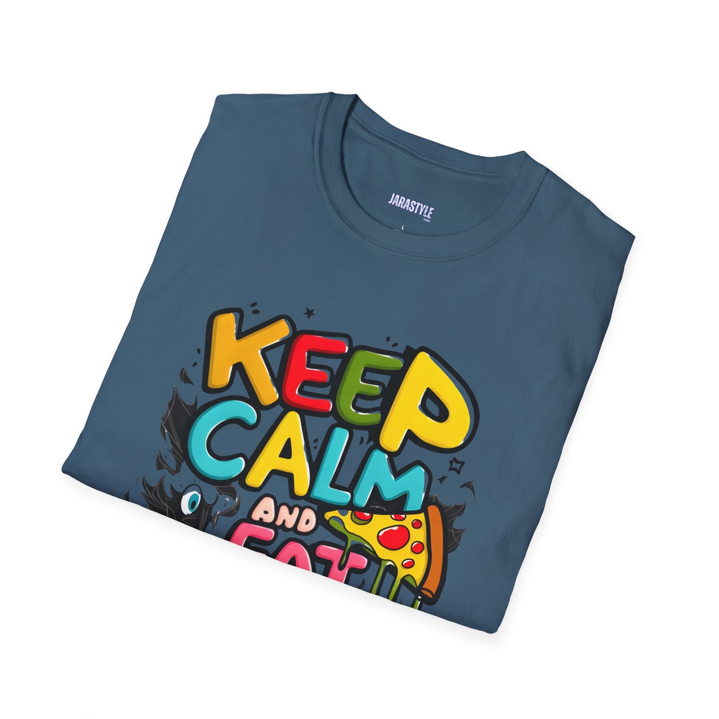 Keep Calm and Eat Pizza Tee: Slice of Happiness | Jarastyle Collection