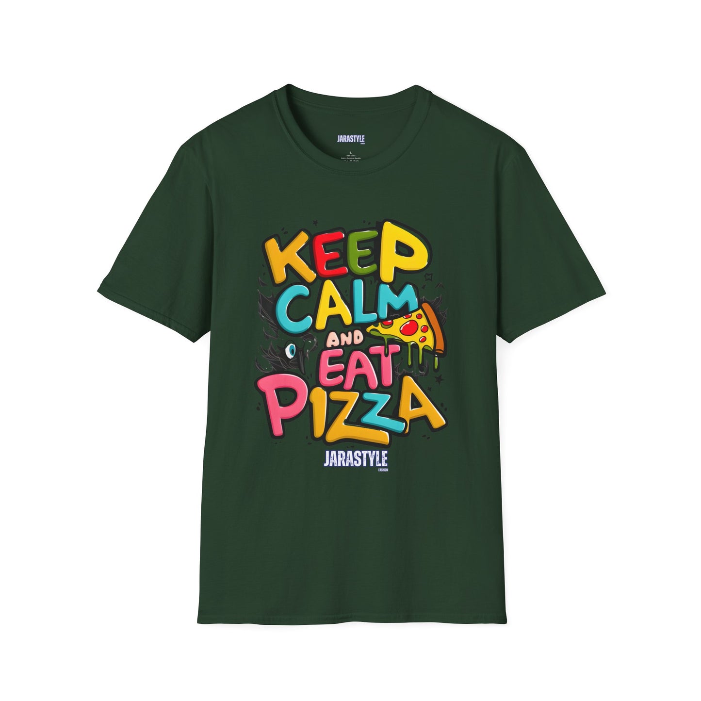 Keep Calm and Eat Pizza Tee: Slice of Happiness | Jarastyle Collection