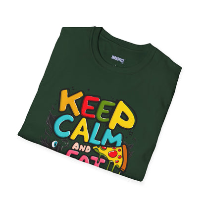 Keep Calm and Eat Pizza Tee: Slice of Happiness | Jarastyle Collection