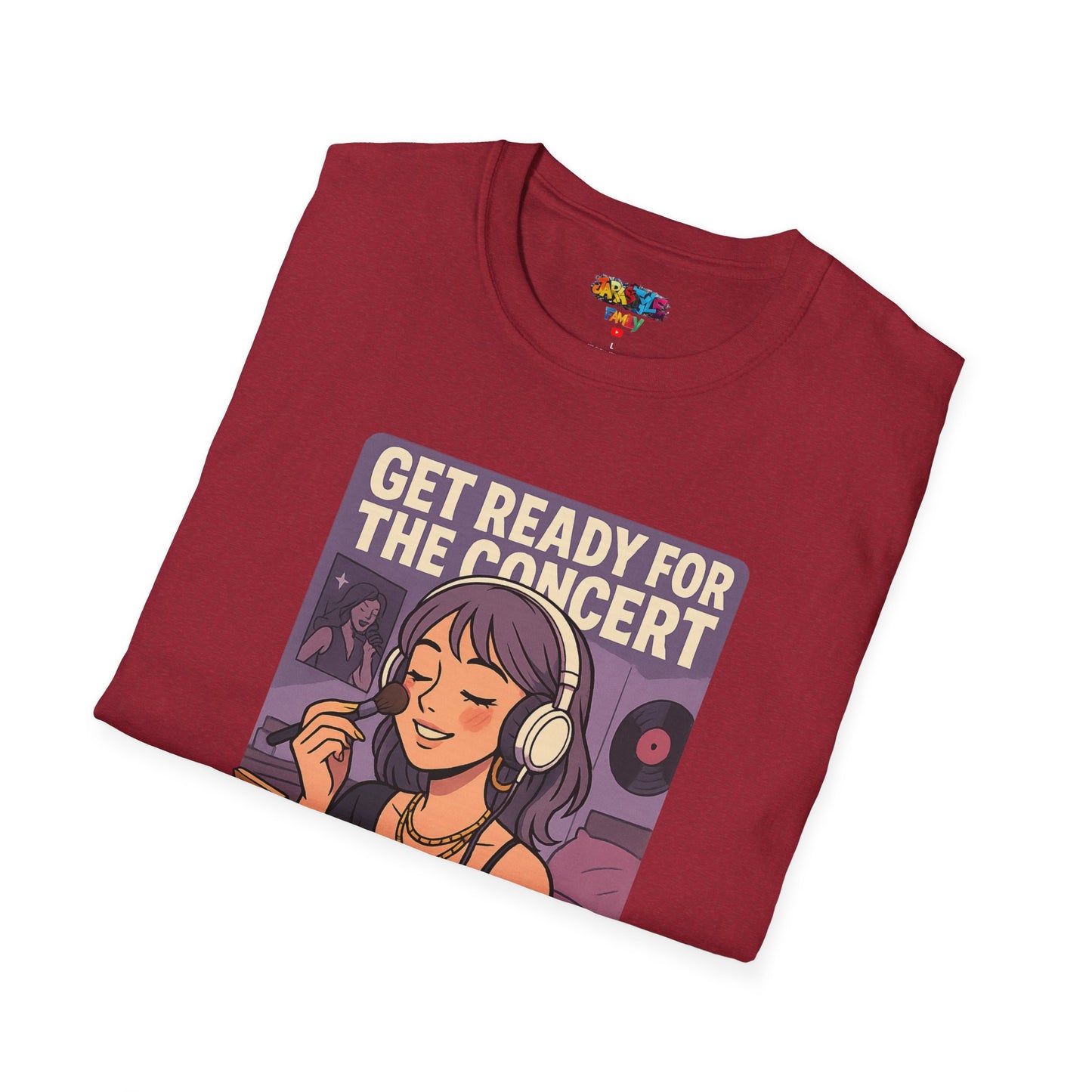 Get Ready for the Concert Unisex Softstyle T-Shirt, Music Lover Tee, Concert Attendee Shirt, Gift for Musicians, Unique Graphic Tee