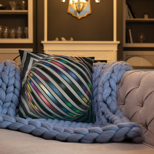 3D Optical Illusion Pillow: Surreal Chevron Sphere by Supersy | Jarastyle