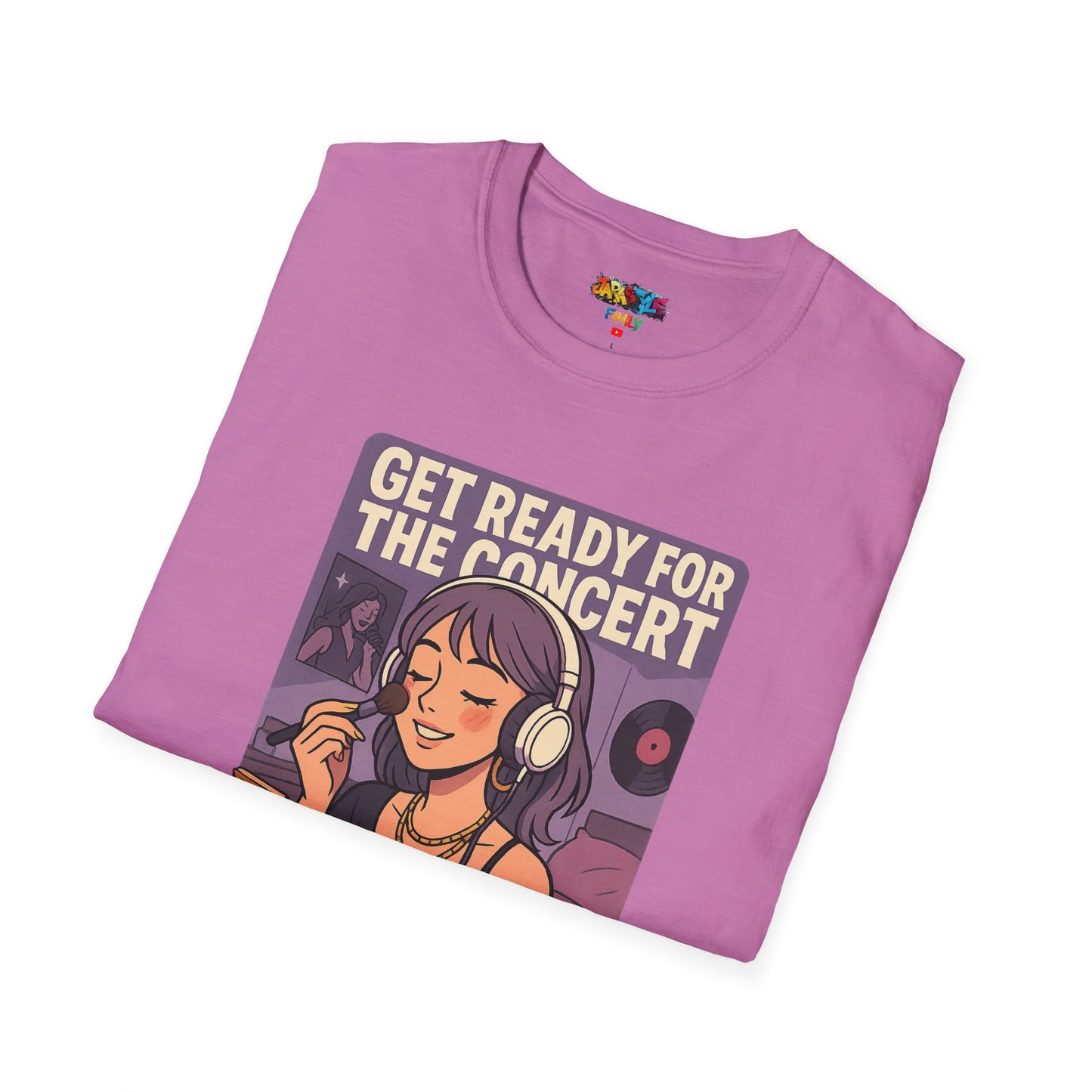 Get Ready for the Concert Unisex Softstyle T-Shirt, Music Lover Tee, Concert Attendee Shirt, Gift for Musicians, Unique Graphic Tee