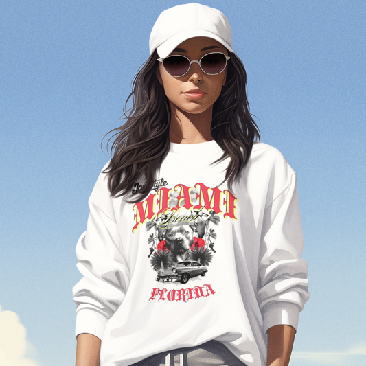 Miami Florida Vintage Sweatshirt: Retro Jarastyle Vibes | Jarastyle Classic Collection