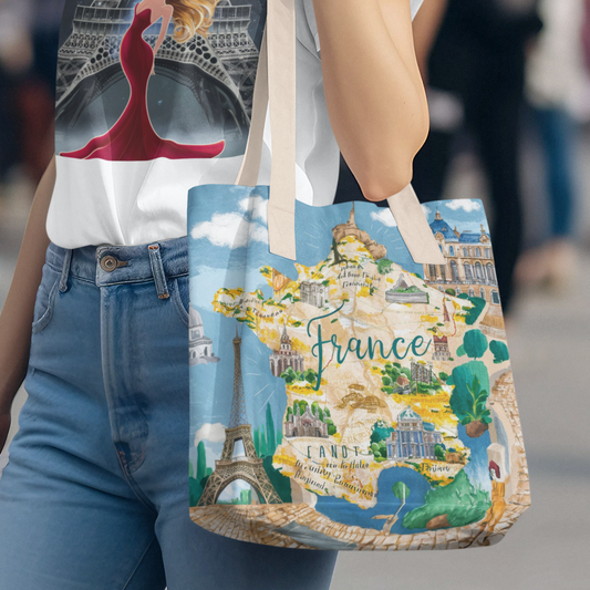 Parisian Charm Tote Bag: Carry the Spirit of France | Jarastyle World Cities Collection