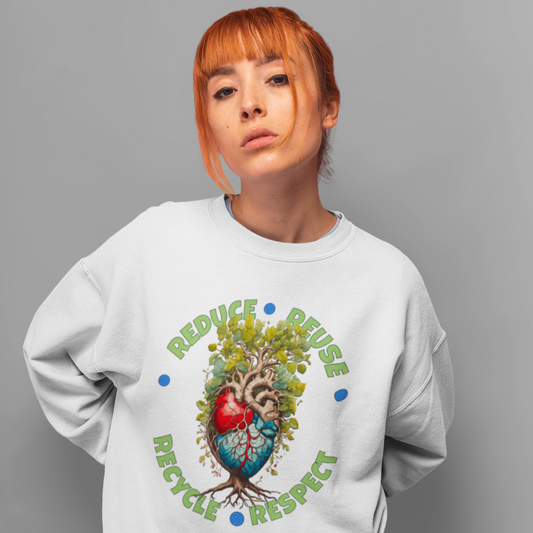 Reduce & Recycle Sweatshirt: Eco-Conscious Comfort | Jarastyle Sustainability Collection