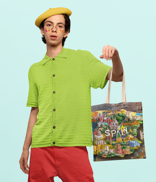 Vibrant Spain Tote Bag: Carry the Essence of España | Jarastyle World Collection