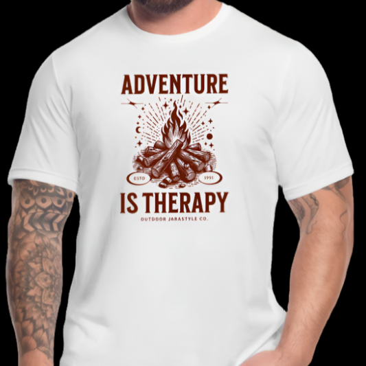 Adventure Is Therapy Tee: Escape & Explore | Jarastyle Wanderlust Collection - white