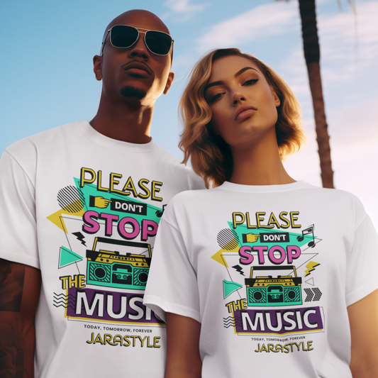 Please Don't Stop the Music Tee: Endless Beats | Jarastyle Rhythm Collection